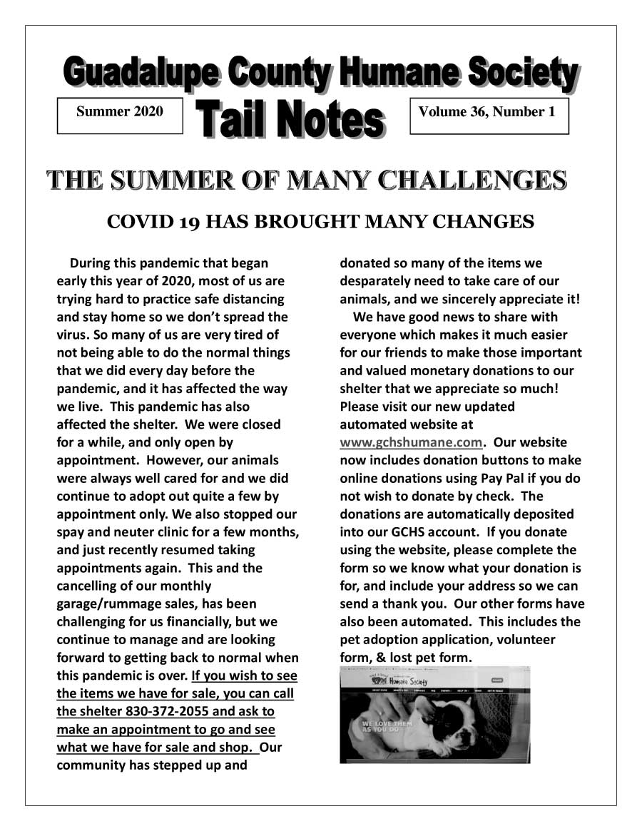 GCHS Newsletter